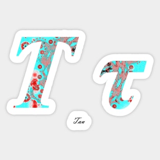 Tau Greek Alphabet Sticker